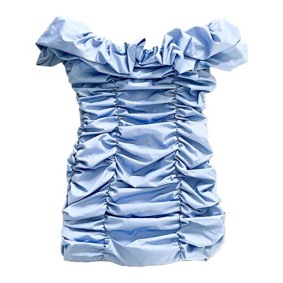 UO Glamorous Ruched Off-The-Shoulder Mini Dress Medium NWT - Picture 10 of 12